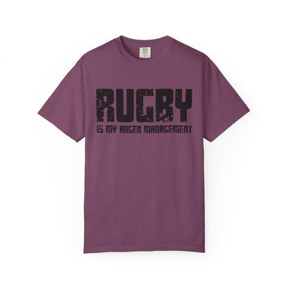 Rugby Is My Anger Management T-Shirt 🏉 | Funny Rugby Fan Statement Tee