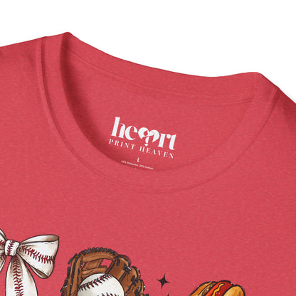 Glitter Baseball Sports T-Shirt – Sparkly Baseball Tee for Fans & Players