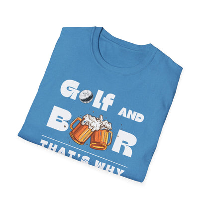 Golf & Beer Tee – Funny Golf Humor Sports Graphic T-Shirt