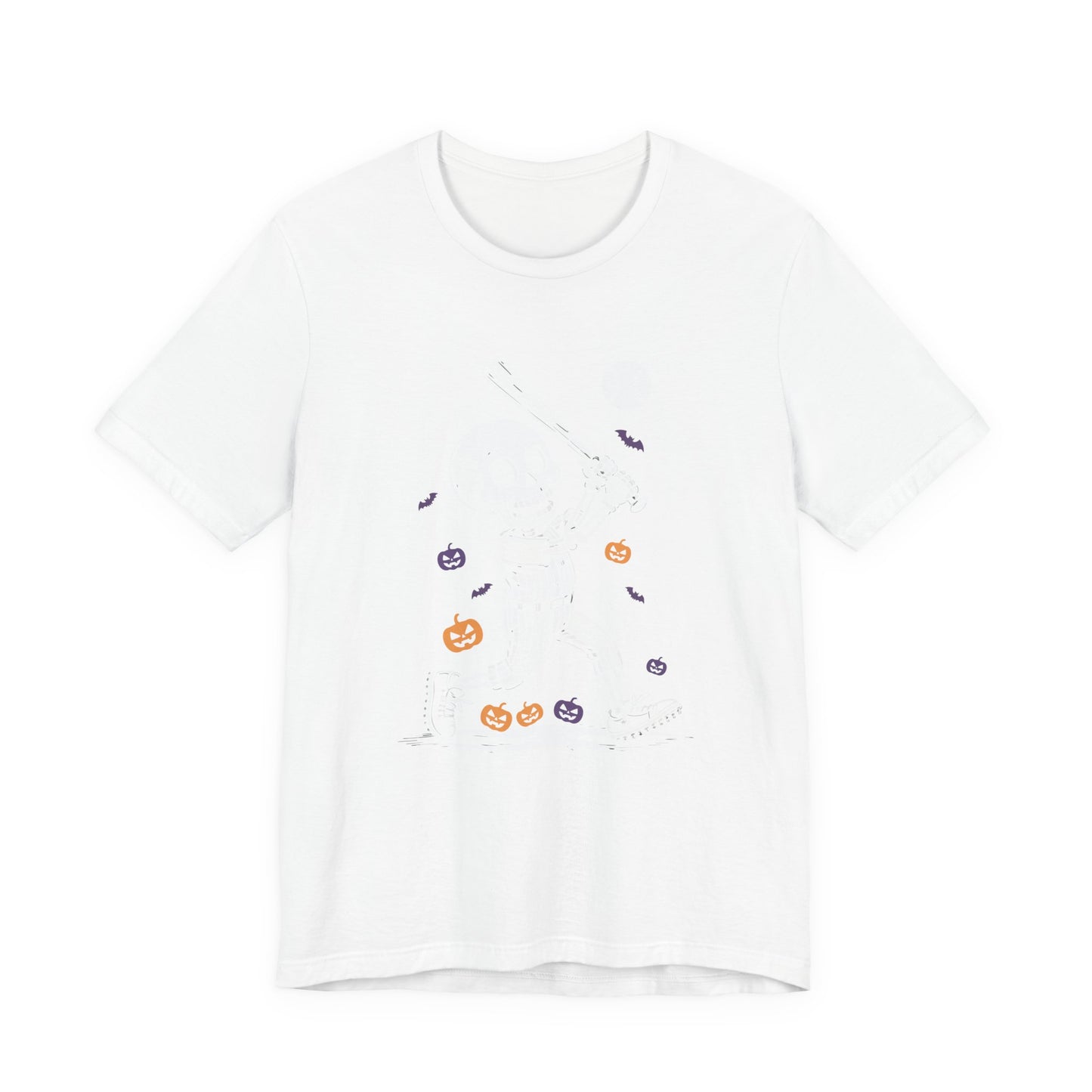 Skeleton Halloween Baseball T-shirt