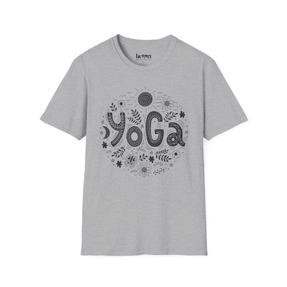 Yoga Doodle Lettering – Artistic & Meditative T-Shirt 🧘‍♀️✨