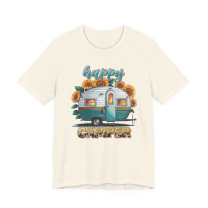 Happy Camper Sunflower Shirt – Cute Retro RV Camping Tee