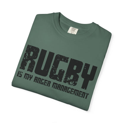 Rugby Is My Anger Management T-Shirt 🏉 | Funny Rugby Fan Statement Tee