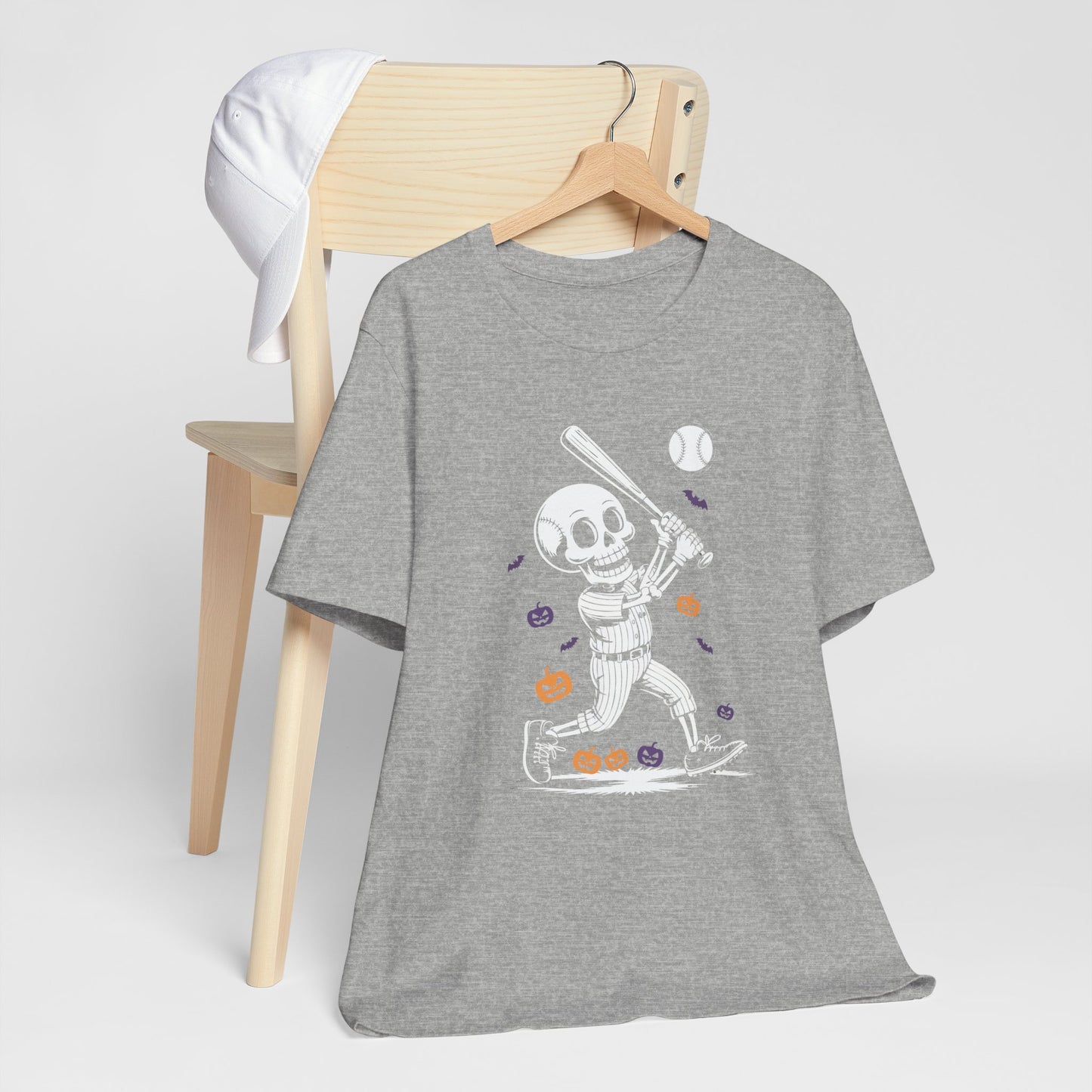 Skeleton Halloween Baseball T-shirt