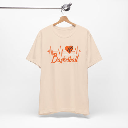 Born To Play Basketball funny Heartbeat Basketball T-Shirt