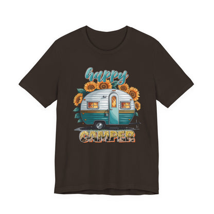 Happy Camper Sunflower Shirt – Cute Retro RV Camping Tee