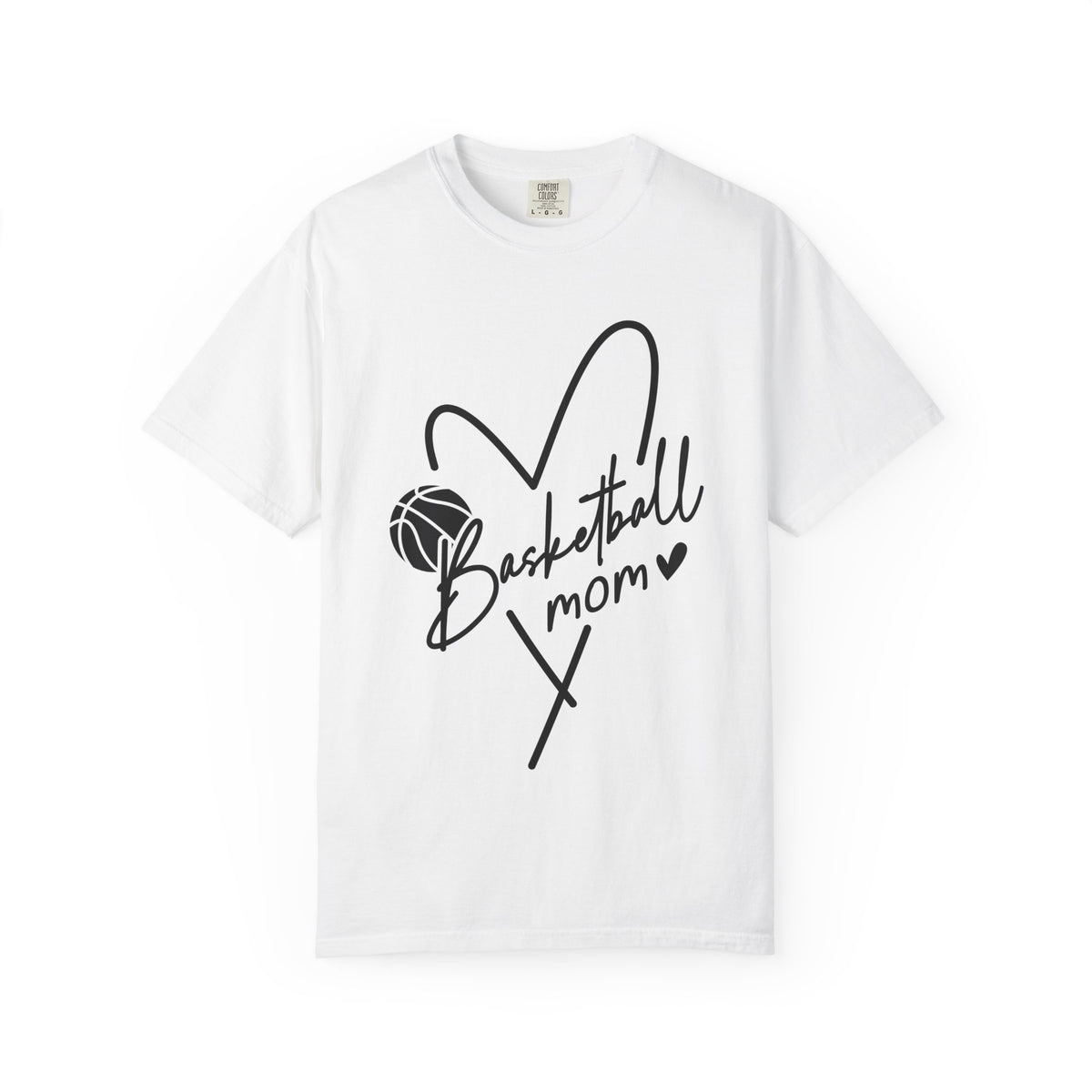 Basketball Mom Heart T-Shirt 🏀 | Cute Cursive Basketball Mom Tee