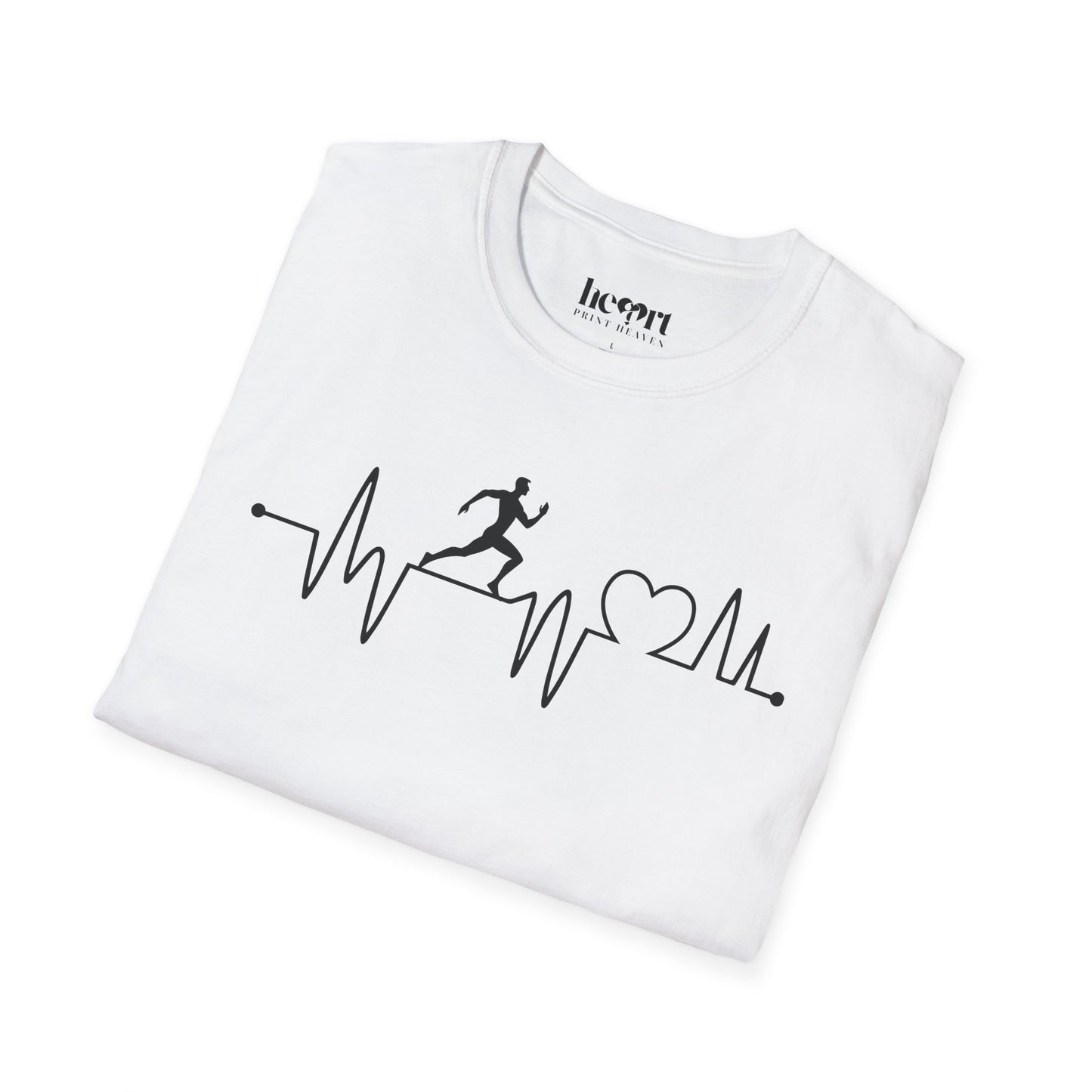 Runner’s Heartbeat T-Shirt – Running Enthusiast Shirt for Marathon & Fitness Lovers