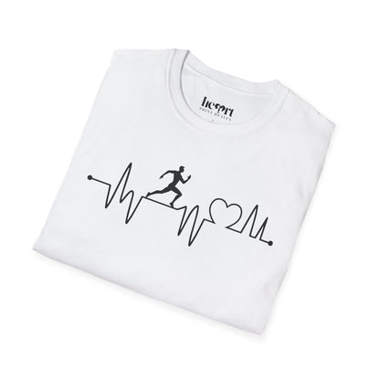 Runner’s Heartbeat T-Shirt – Running Enthusiast Shirt for Marathon & Fitness Lovers