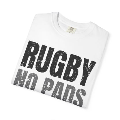 Rugby "No Pads, No Helmets, Just Balls" Funny T-Shirt 🏉 | Bold Rugby Fan Statement Tee
