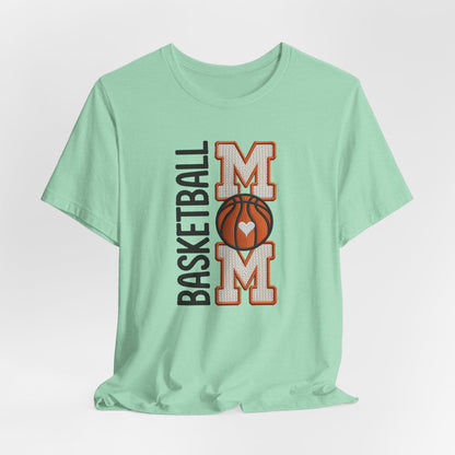 Basketball Mom Faux Embroidery T-Shirt – Game Day Sports Mom Tee