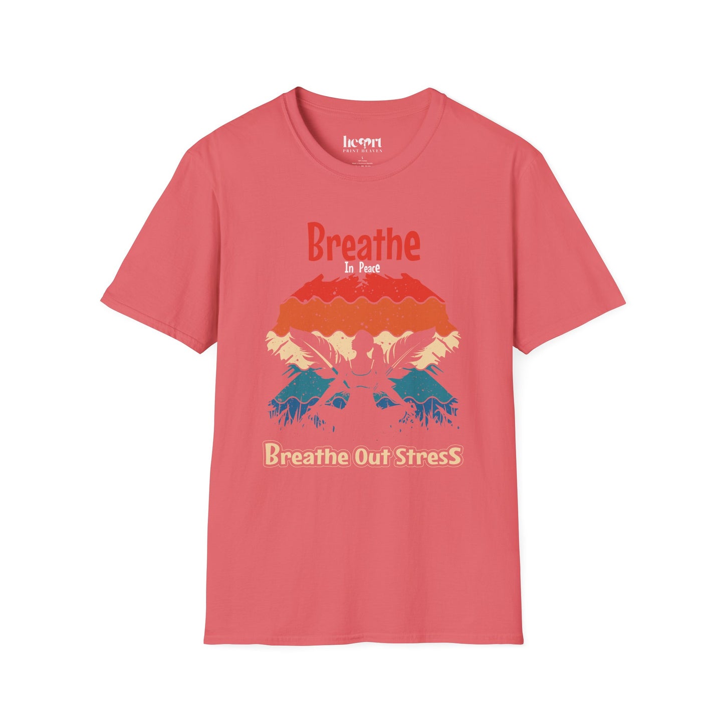 Breathe In Peace Breathe Out Stress T-Shirt – Yoga & Mindfulness Tee for Relaxation 🌿