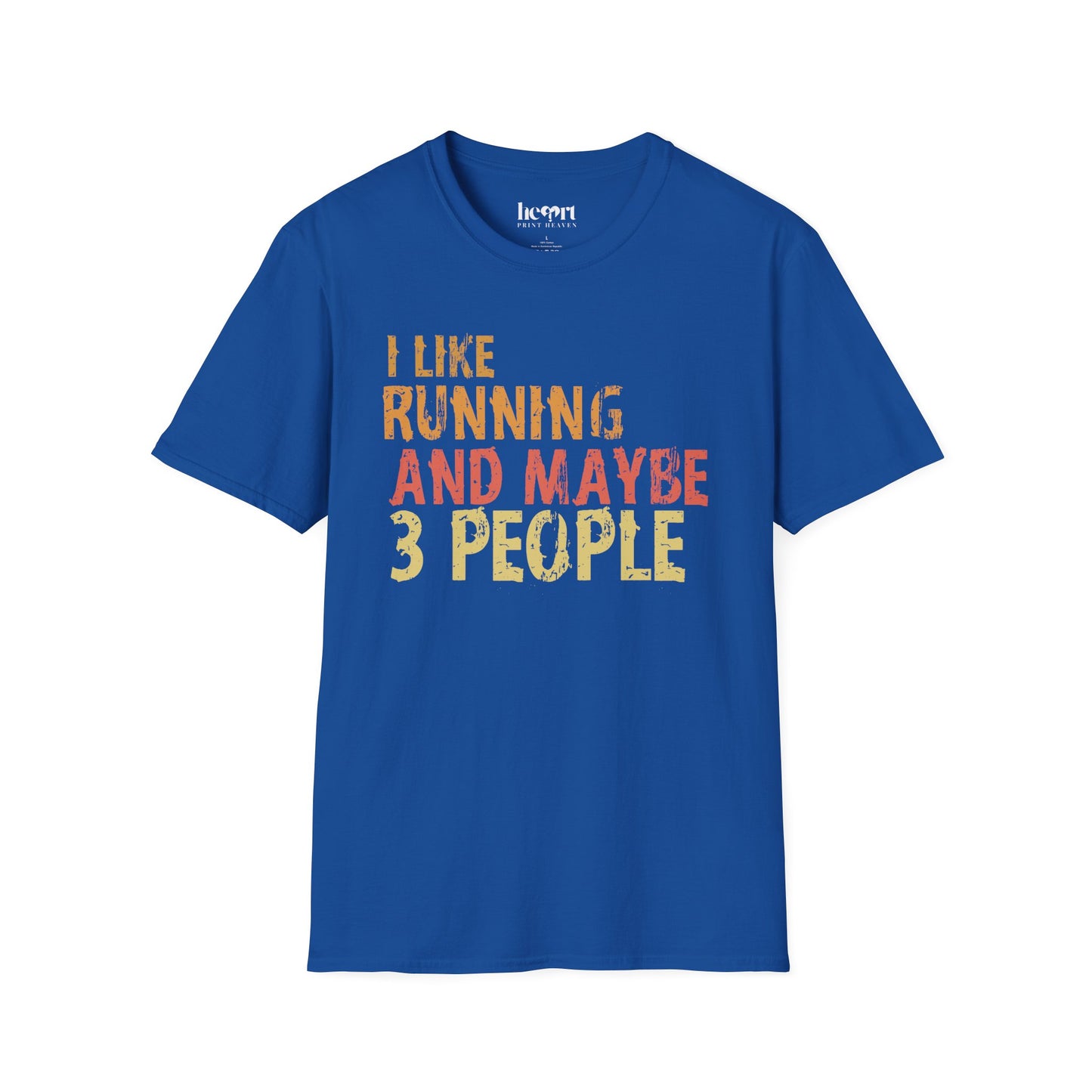 I Like Running And Maybe 3 People – Introvert Runner Tee – Funny Running T-Shirt