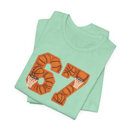 67 Basketball T-Shirt – Unique Basketball Graphic Tee for Fans & Players