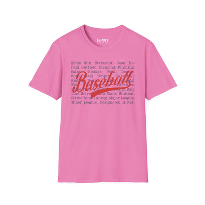 Baseball Passion Typography T-Shirt ⚾ – Vintage-Inspired Baseball Tee for Players & Fans