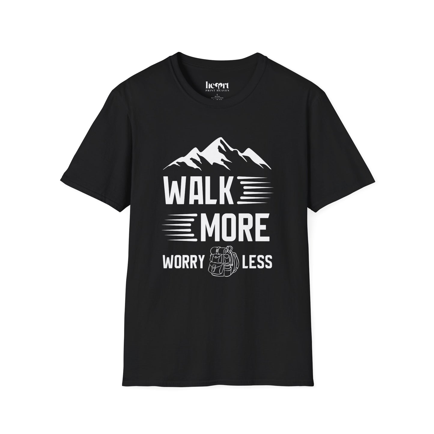 Walk More Worry Less T-Shirt 🚶‍♂️ | Motivational Walking Tee for Fitness & Nature Lovers