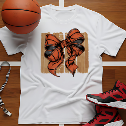 Basketball Bow T-Shirt 🏀 | Team Mom Game Day Tee