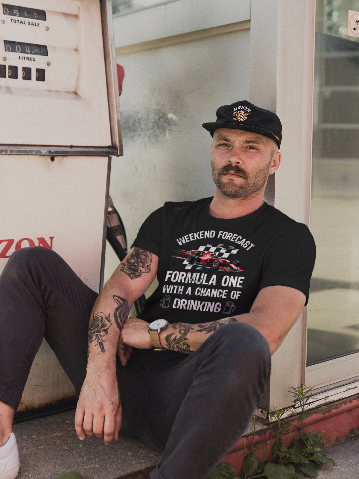 F1 Weekend Forecast Tee – Formula 1 & Beer Sports Graphic T‑Shirt